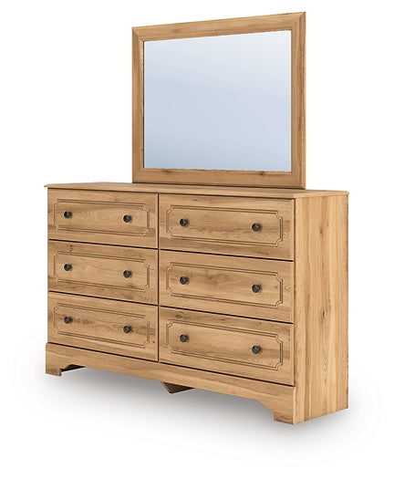 Aleaport Full Panel Bed with Mirrored Dresser and Nightstand