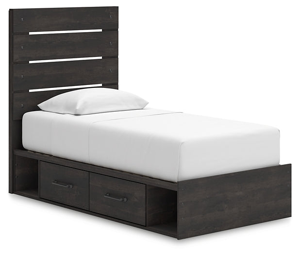 Hollivern Twin Panel Storage Bed with Mirrored Dresser, Chest and Nightstand
