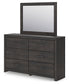 Hollivern Twin Panel Storage Bed with Mirrored Dresser and Nightstand