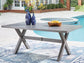 Half Moon Beach RECT Dining Table w/UMB OPT