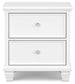 Fortman Queen Panel Bed with Mirrored Dresser and Nightstand