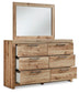 Hyanna Twin Panel Bed with 1 Side Storage, Dresser, Mirror, Chest and Nightstand