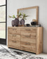 Hyanna Twin Panel Bed with 2 Side Storage, Dresser, Mirror, Chest and Nightstand