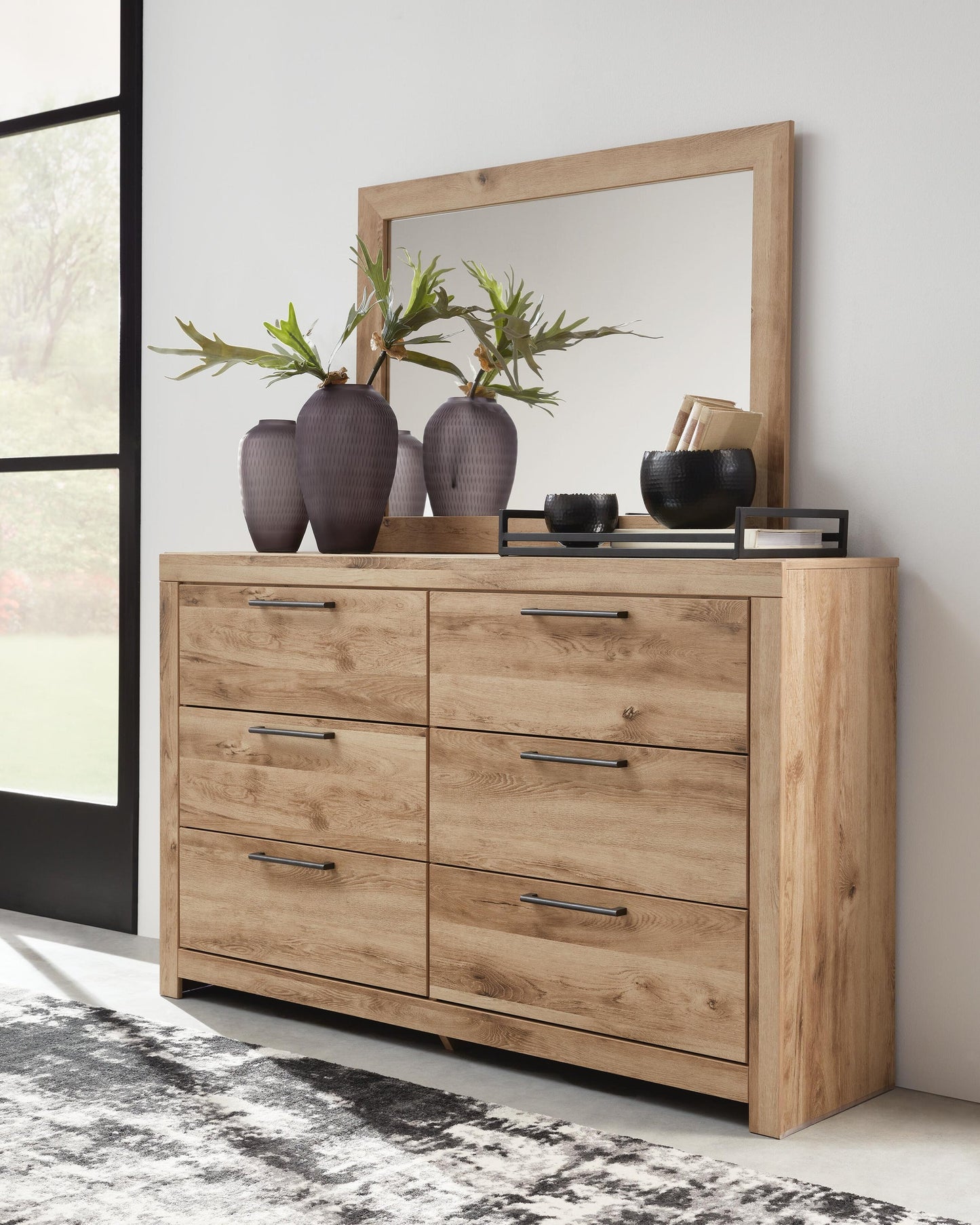 Hyanna Queen Panel Headboard, Dresser, Mirror and Nightstand