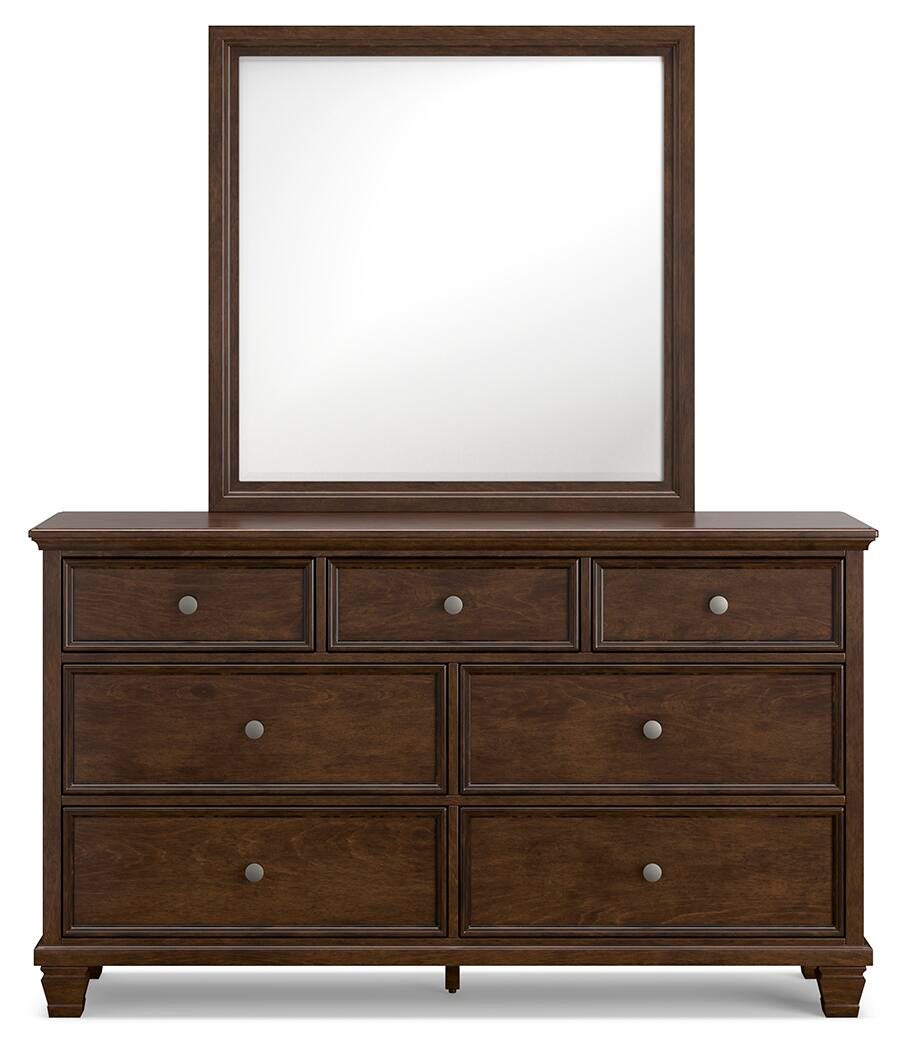 Danabrin Twin Panel Bed with Mirrored Dresser and Nightstand