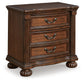 Lavinton Queen Poster Bed with Mirrored Dresser and Nightstand