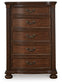 Lavinton California King Poster Bed, Dresser, Mirror, Chest and Nightstand
