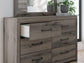 Graystorm King Panel Bed, Dresser and Mirror