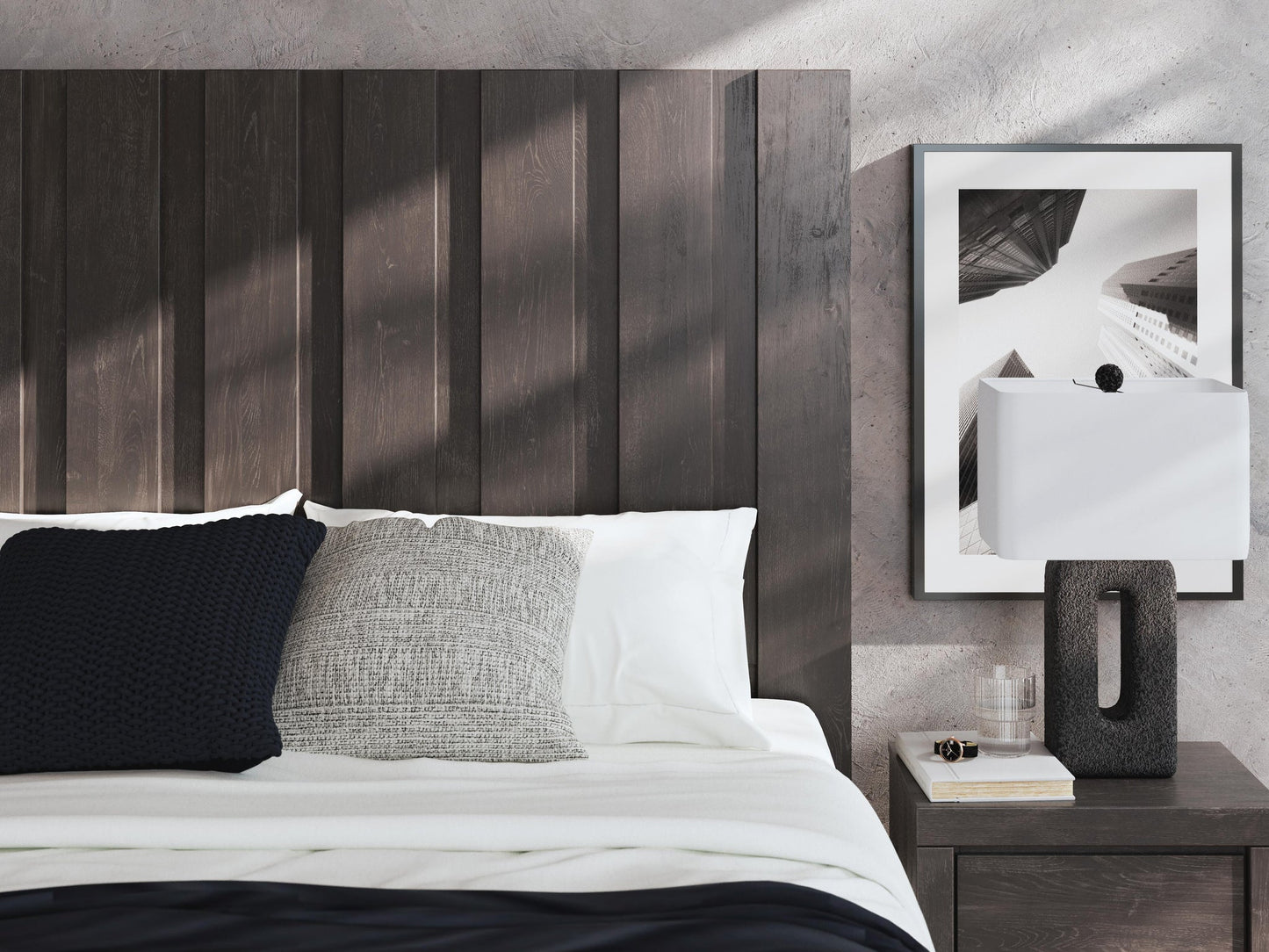 Fraluna King Panel Storage Bed, Dresser, Mirror, Chest and Nightstand