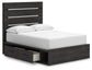 Hollivern Full Panel Bed with Storage, Dresser, Mirror, Chest and Nightstand
