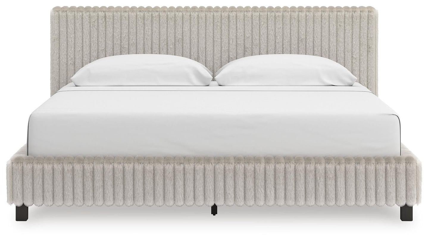 Zuraleus King Upholstered Bed, Dresser, Mirror, Chest and Nightstand