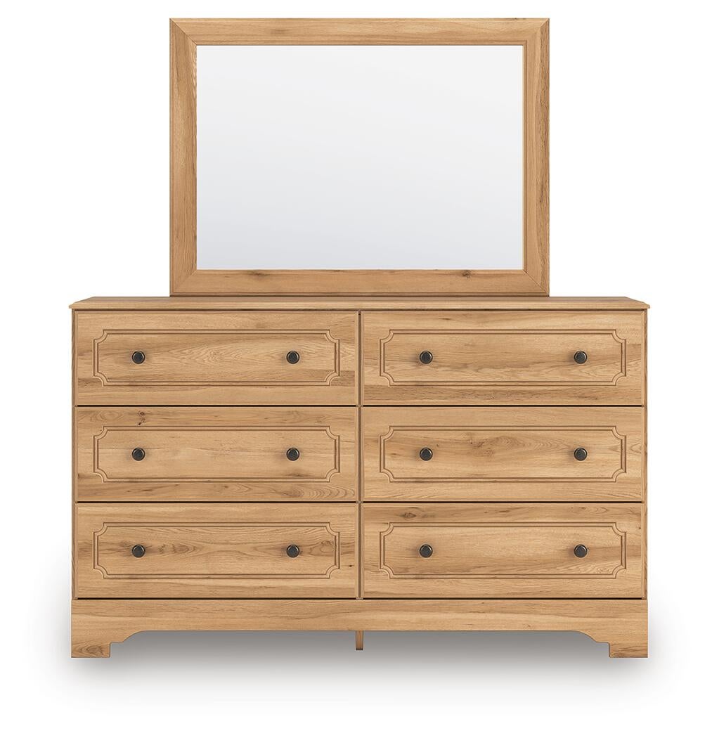 Aleaport Queen Panel Bed with Mirrored Dresser