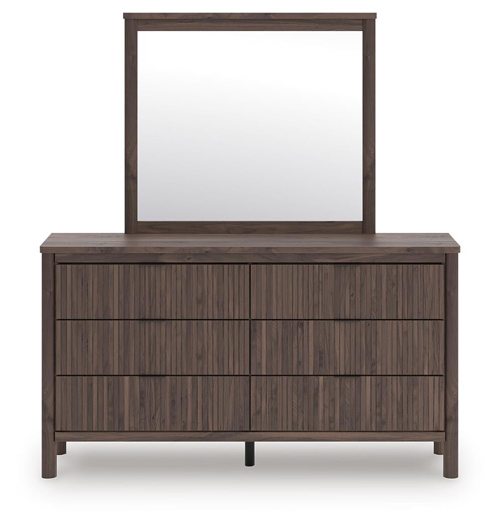 Pamytta Queen Panel Platform Bed, Dresser and Mirror