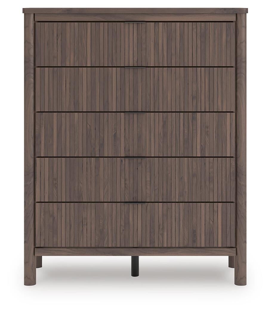 Pamytta Full Panel Platform Bed, Dresser, Mirror, Chest and Nightstand