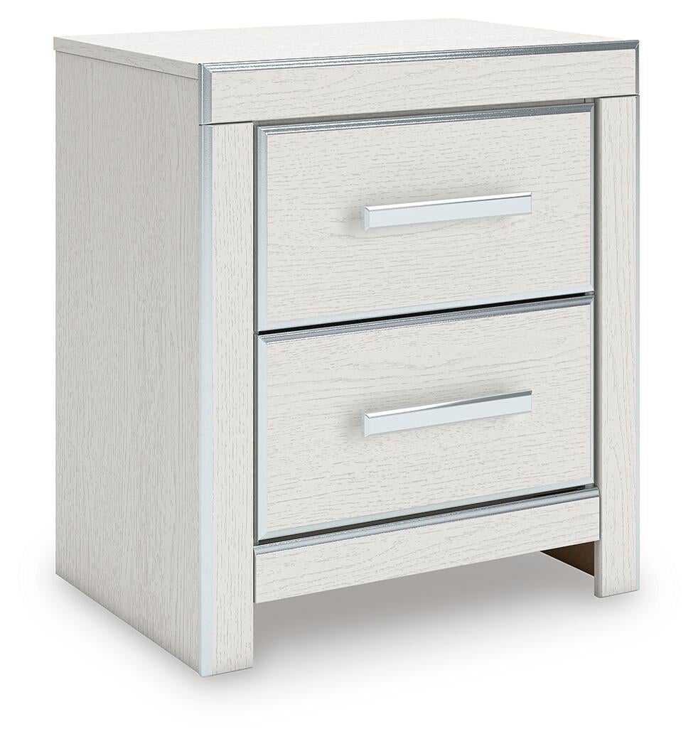 Zuraleus King Upholstered Panel Platform Bed, Dresser, Mirror and Nightstand