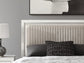 Zuraleus Queen Upholstered Panel Platform Storage Bed, Dresser, Mirror, Chest and Nightstand