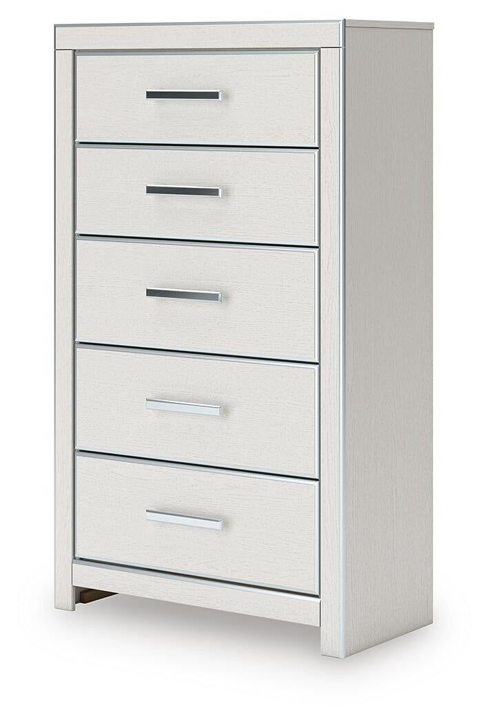 Zuraleus Queen Upholstered Bed, Dresser, Mirror, Chest and Nightstand