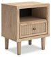 Cielden California King Upholstered Bed with Roll Slats, Dresser, Mirror and Nightstand