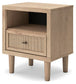 Cielden Full Upholstered Bed with Roll Slats, Dresser, Mirror, Chest and Nightstand