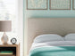 Cielden Full Upholstered Bed with Roll Slats, Dresser, Mirror, Chest and Nightstand