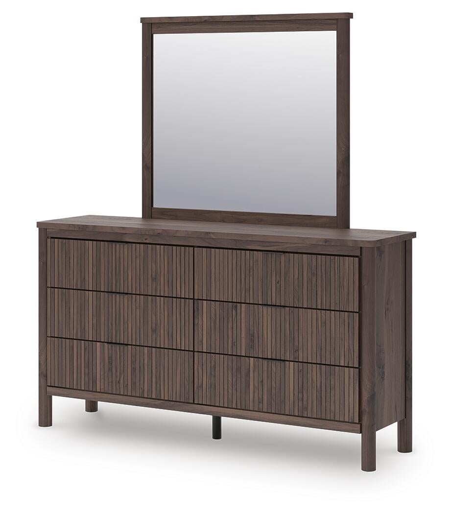 Pamytta Queen Panel Bed, Dresser, Mirror, Chest and Nightstand