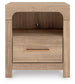 Kinlanni King Upholstered Platform Bed, Dresser, Mirror and Nightstand