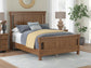 Rowlenstown Queen Poster Bed with Mirrored Dresser