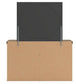 Garistyn King Panel Storage Bed. Dresser, Mirror and Nightstand
