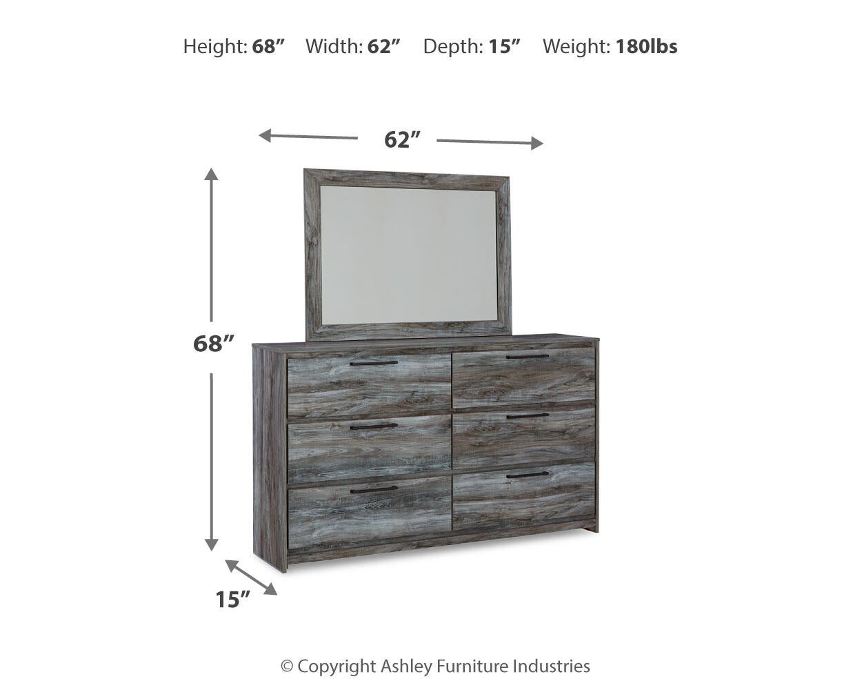 Baystorm Dresser and Mirror