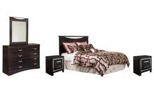 Load image into Gallery viewer, Lodanna Queen/Full Upholstered Panel Headboard with Mirrored Dresser and 2 Nightstands
