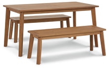 Load image into Gallery viewer, Janiyah Outdoor Dining Table and 2 Benches
