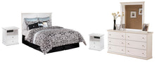 Load image into Gallery viewer, Bostwick Shoals Queen/Full Panel Headboard with Mirrored Dresser and 2 Nightstands
