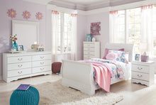 Load image into Gallery viewer, Anarasia Twin Sleigh Bed with Mirrored Dresser and 2 Nightstands
