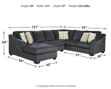 Load image into Gallery viewer, Eltmann 3-Piece Sectional with Ottoman
