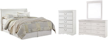 Load image into Gallery viewer, Anarasia Queen Sleigh Headboard with Mirrored Dresser and Chest
