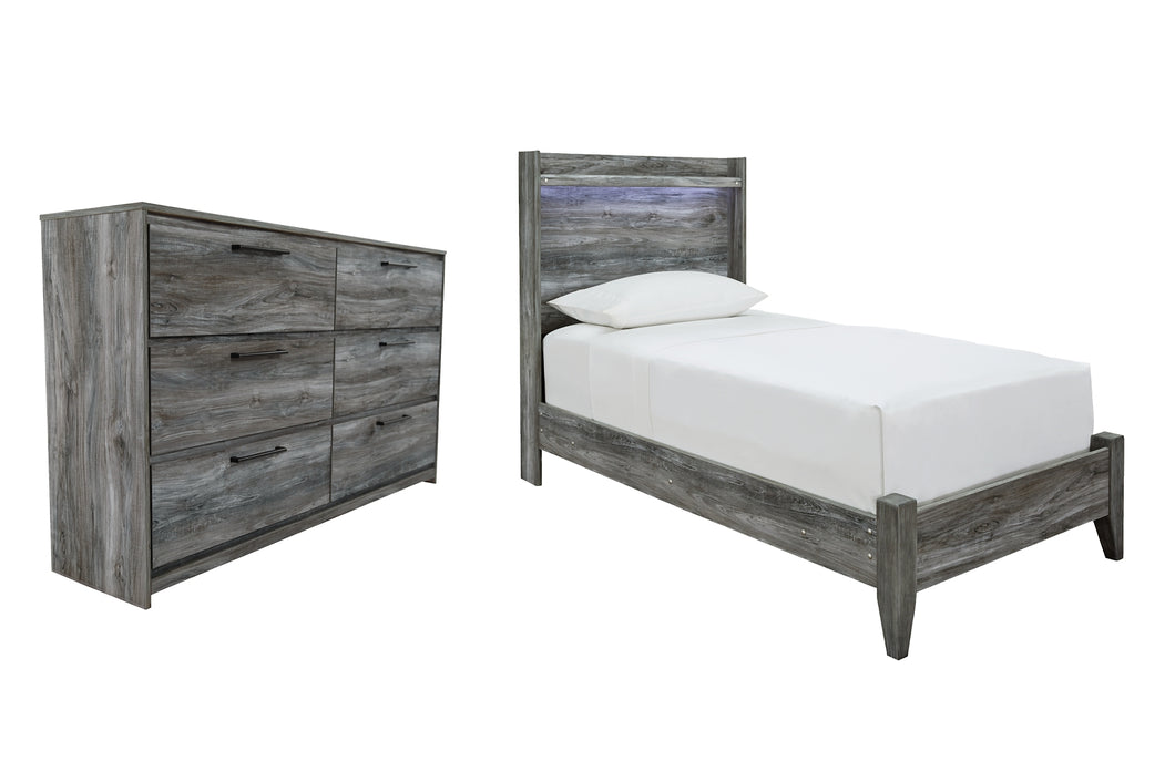 Baystorm Twin Panel Bed with Dresser
