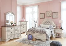 Load image into Gallery viewer, Realyn Full Panel Bed with Mirrored Dresser, Chest and Nightstand
