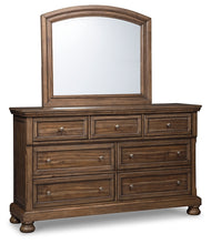 Load image into Gallery viewer, Flynnter Queen Panel Bed with Mirrored Dresser, Chest and 2 Nightstands
