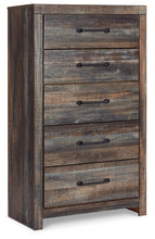 Load image into Gallery viewer, Drystan Queen Panel Headboard with Mirrored Dresser and Chest
