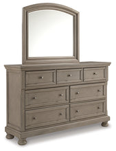 Load image into Gallery viewer, Lettner Queen Sleigh Bed with 2 Storage Drawers with Mirrored Dresser and 2 Nightstands

