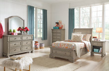 Load image into Gallery viewer, Lettner Twin Sleigh Bed with Mirrored Dresser and 2 Nightstands
