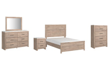 Load image into Gallery viewer, Senniberg Full Panel Bed with Mirrored Dresser, Chest and Nightstand
