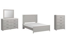 Load image into Gallery viewer, Cottonburg Queen Panel Bed with Mirrored Dresser and Chest
