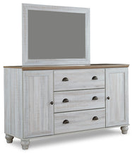 Load image into Gallery viewer, Haven Bay Queen Panel Storage Bed with Mirrored Dresser
