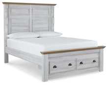 Load image into Gallery viewer, Haven Bay Queen Panel Storage Bed with Mirrored Dresser
