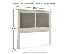 Load image into Gallery viewer, Cambeck Queen Upholstered Panel Headboard with Mirrored Dresser
