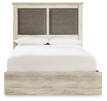 Load image into Gallery viewer, Cambeck King Upholstered Panel Bed with Mirrored Dresser, Chest and Nightstand
