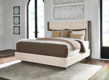 Load image into Gallery viewer, Anibecca King Upholstered Bed with Mirrored Dresser
