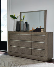 Load image into Gallery viewer, Anibecca King Upholstered Bed with Mirrored Dresser and 2 Nightstands
