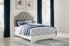 Load image into Gallery viewer, Brollyn Queen Upholstered Panel Bed with Dresser
